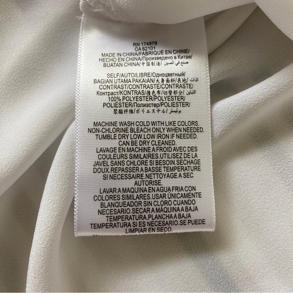 BCBGMAXAZRIA Seraphina Striped Surplice Blouse, Size Small - Picture 11 of 11